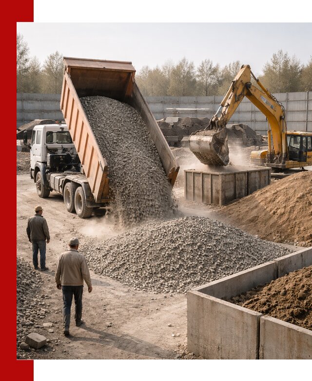 Доставка нерудных материалов с погрузкой и разгрузкой в Каменске-Шахтинском