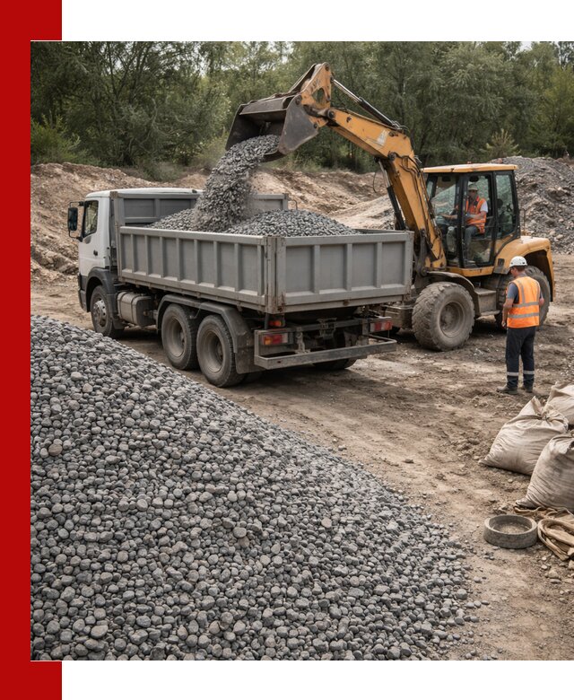 Доставка гравийного щебня в Каменске-Шахтинском оптом и в розницу
