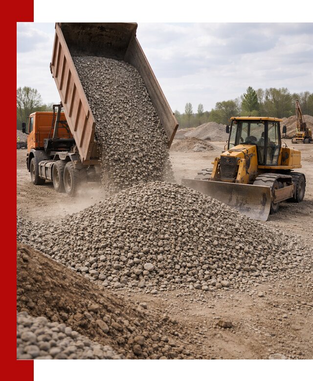 Доставка гравийного щебня фракции 40-70 в Каменске-Шахтинском