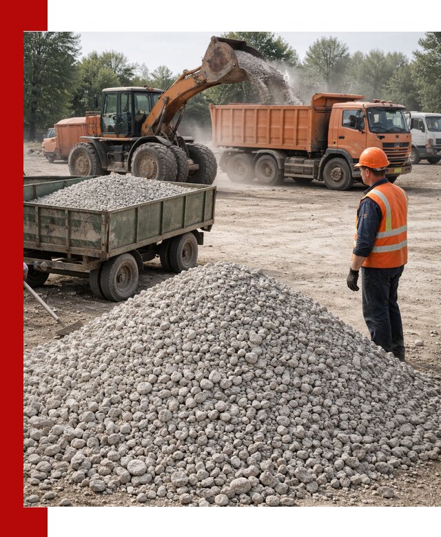 Доставка известнякового щебня фракция 20–40 в Каменске-Шахтинском