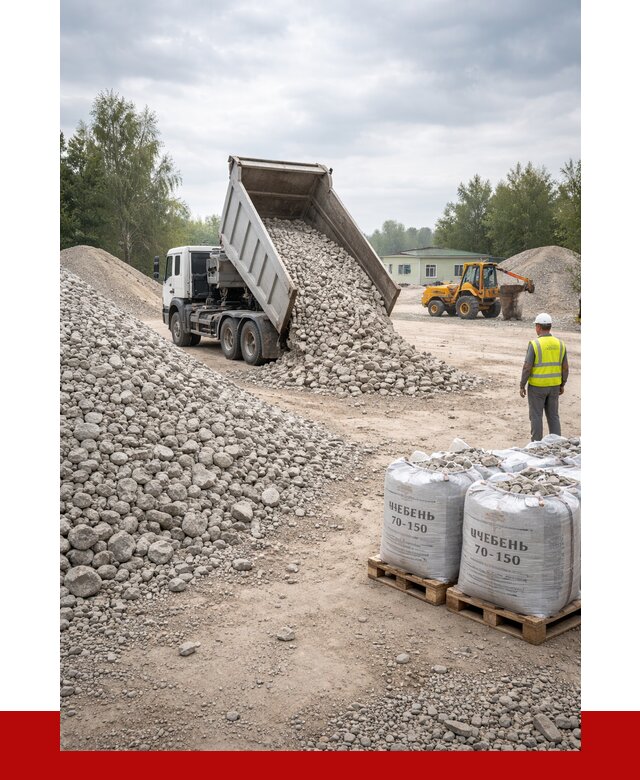 Известняковый щебень фракция 70-150 в Каменске-Шахтинском от 1288 р. | ПРОНЕРУДКсш