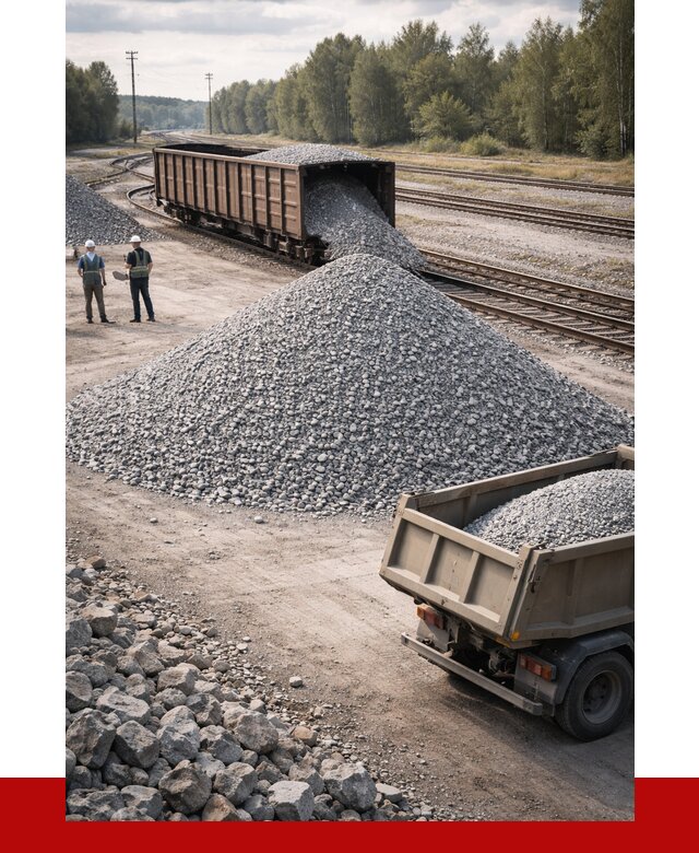 Железнодорожный щебень 20-60 в Каменске-Шахтинском от 1751 р. | ПРОНЕРУДКсш