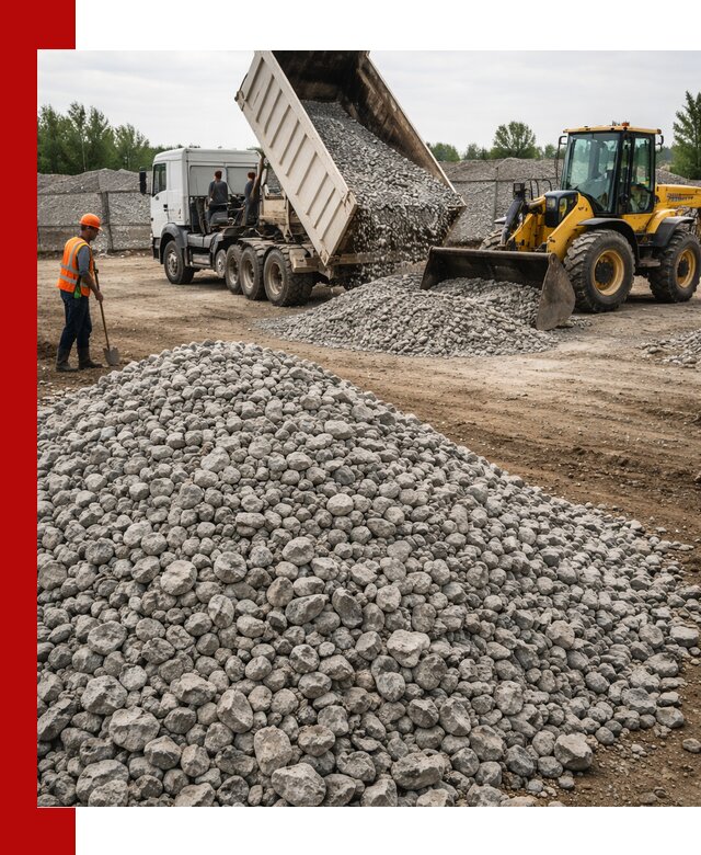 Доставка бетонного щебня фракции 40-70 в Каменске-Шахтинском