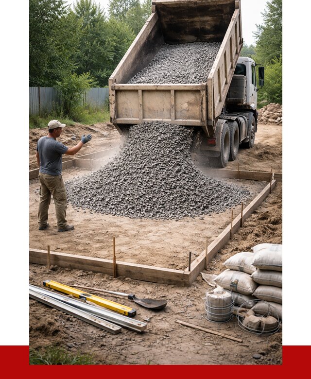 Купить щебень для фундамента в Каменске-Шахтинском от 4635 р. | ПРОНЕРУДКсш