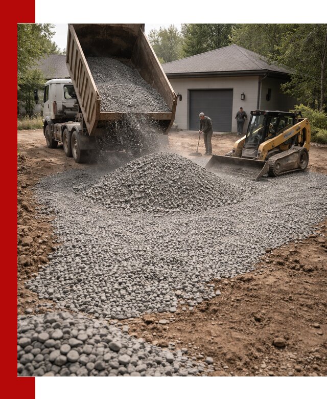 Щебень для парковки в Каменске-Шахтинском: доставка и укладка качественного материала