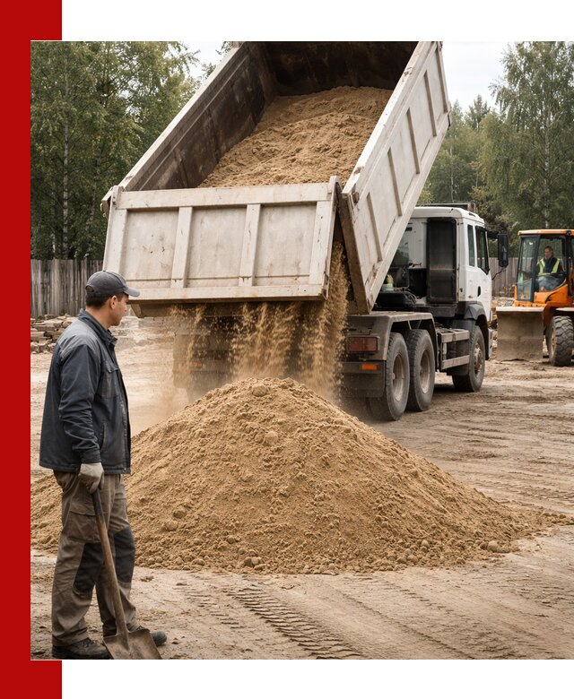 Доставка и продажа песка с разгрузкой в Каменске-Шахтинском