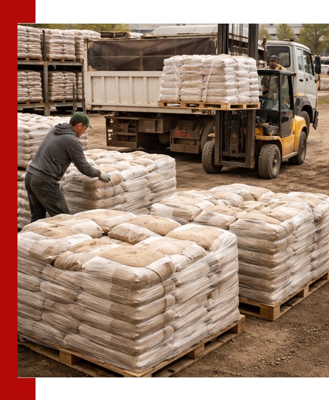 Карьерный песок в мешках с доставкой в Каменске-Шахтинском