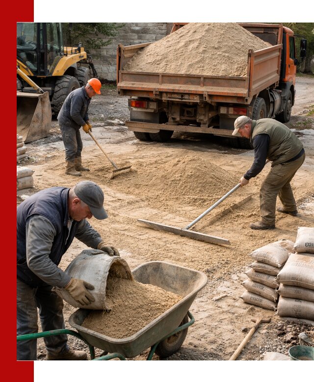 Поставка песка для стяжки в Каменске-Шахтинском с быстрой доставкой