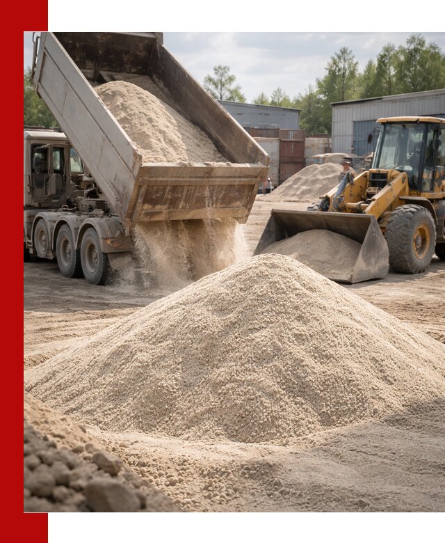 Кварцевый песок с доставкой в Каменске-Шахтинском для строительных работ