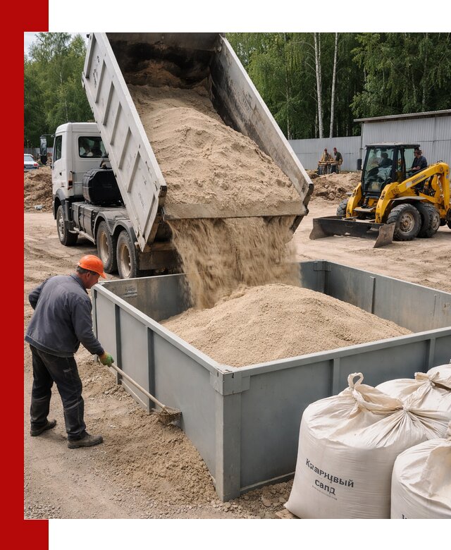 Кварцевый песок для фильтра в Каменске-Шахтинском — доставка и качество