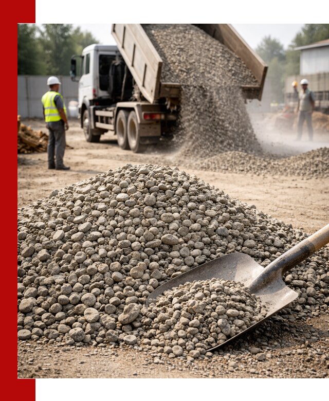 Доставка гравия фракции 20-40 в Каменске-Шахтинском с самосвалами