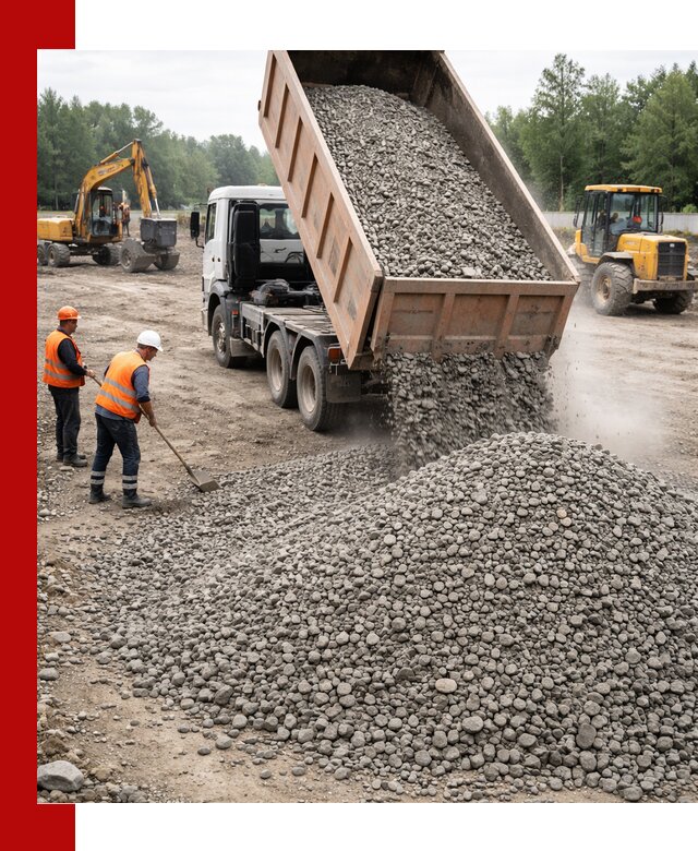 Доставка гравия фракции 40-70 в Каменске-Шахтинском оптом и в розницу