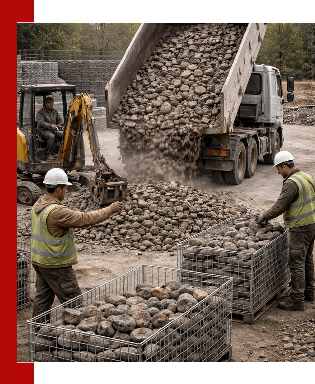 Камень для габионов фракция 100–201 в Каменске-Шахтинском