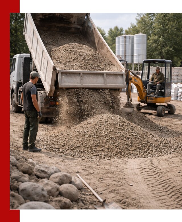 Доставка ПГС С3 в Каменске-Шахтинском самосвалами и миксерами