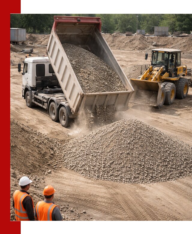 Щебень с песком (ЩГПС С2) с доставкой в Каменске-Шахтинском