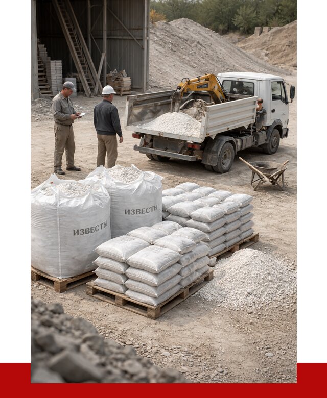 Известь строительная в Каменске-Шахтинском с доставкой от 4326 р. | ПРОНЕРУДКсш