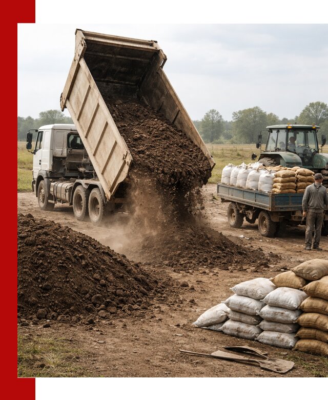 Доставка грунта и удобрений оптом в Каменске-Шахтинском для сельхоз и строительства