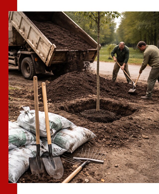 Грунт для посадки деревьев в Каменске-Шахтинском — доставка и подготовка почвы