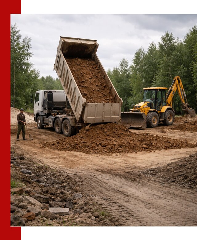 Доставка суглинка самосвалами в Каменске-Шахтинском подсыпка и планировка