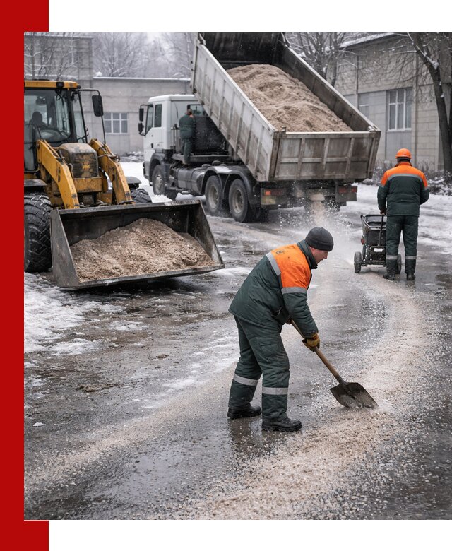 Реагент против гололеда с доставкой и нанесением в Каменске-Шахтинском