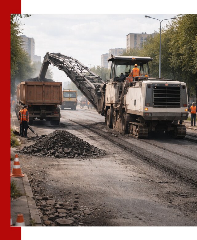 Фрезерованный асфальт в Каменске-Шахтинском — удаление и вывоз старого покрытия