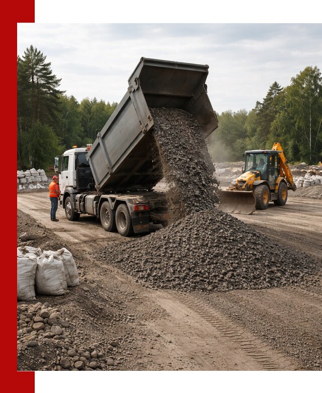Доставка дробленого асфальта в Каменске-Шахтинском для дорожных работ