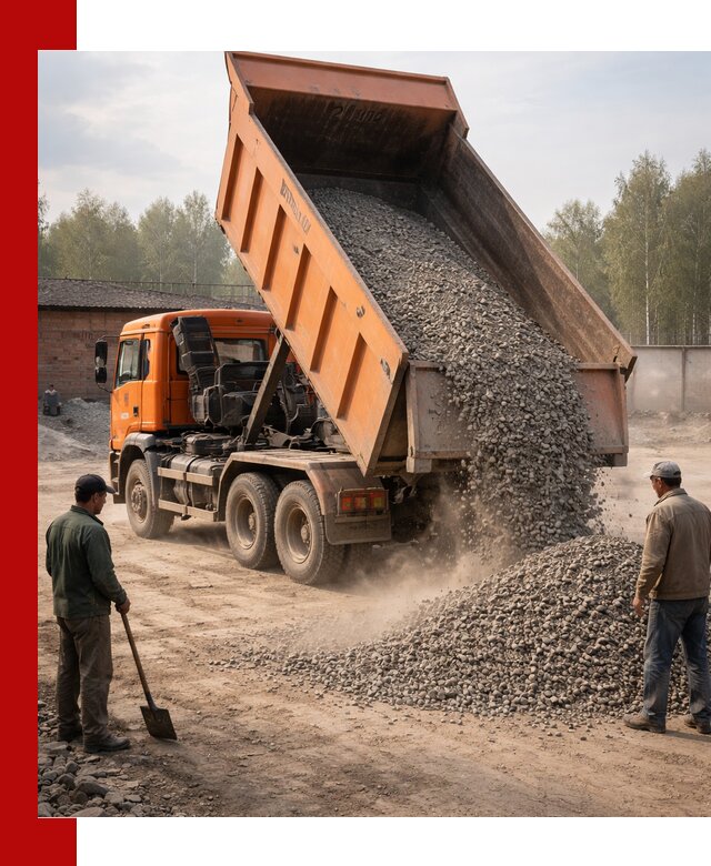 Доставка самосвалом 20 м3 в Каменске-Шахтинском быстро и надежно