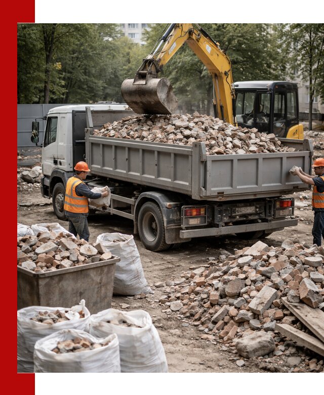 Вывоз строительного мусора в Каменске-Шахтинском с самосвалами и контейнерами