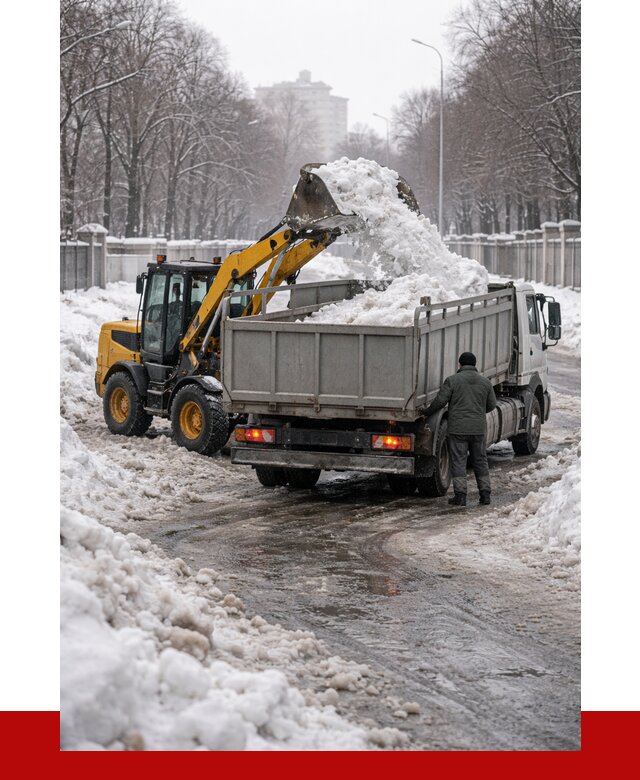 Вывоз снега с погрузкой в Каменске-Шахтинском от 3605 р. ПРОНЕРУДКсш