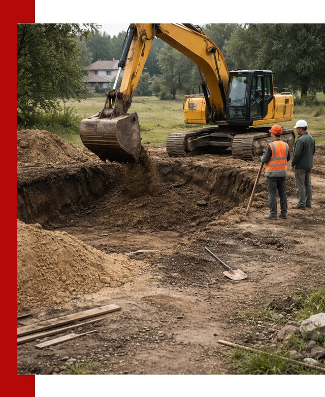 Рытье котлована под фундамент в Каменске-Шахтинском (быстро и недорого)