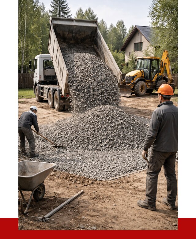 Отсыпка участка щебнем в Каменске-Шахтинском от 6696 р. ПРОНЕРУДКсш