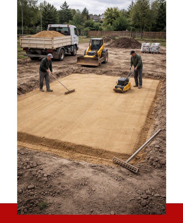 Устройство песчаной подушки в Каменске-Шахтинском от 4635 р. ПРОНЕРУДКсш